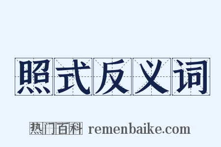 照式反义词是什么意思的图片